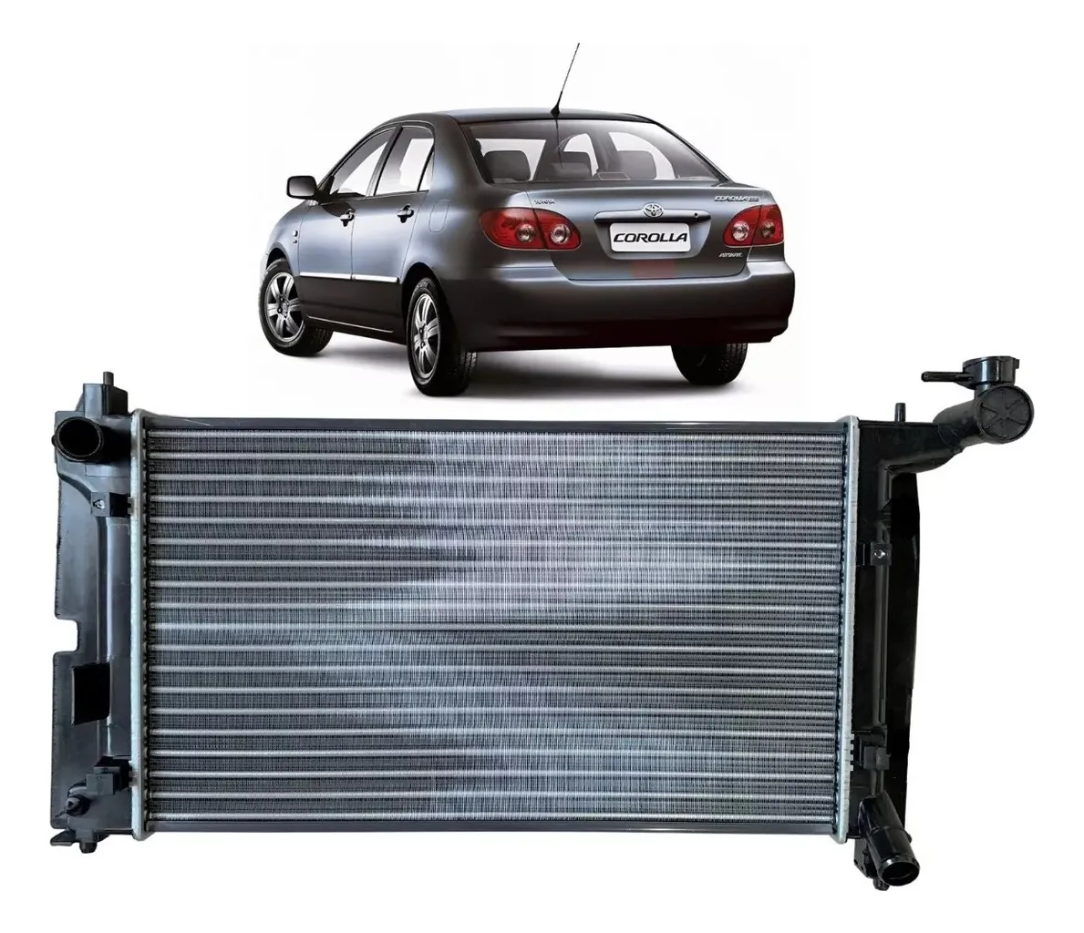 Radiador Corolla 2002 2003 2004 2005 2006 2007 2008 Manual