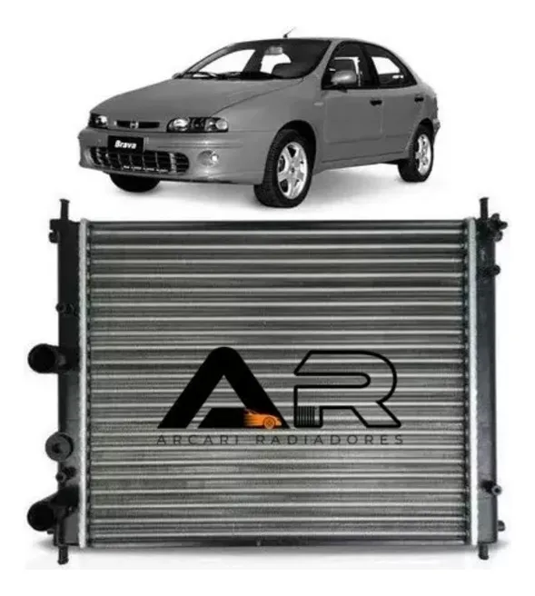 Radiador Fiat Brava 1.6 16v 2000 / 2001 Com Ar Condicionado